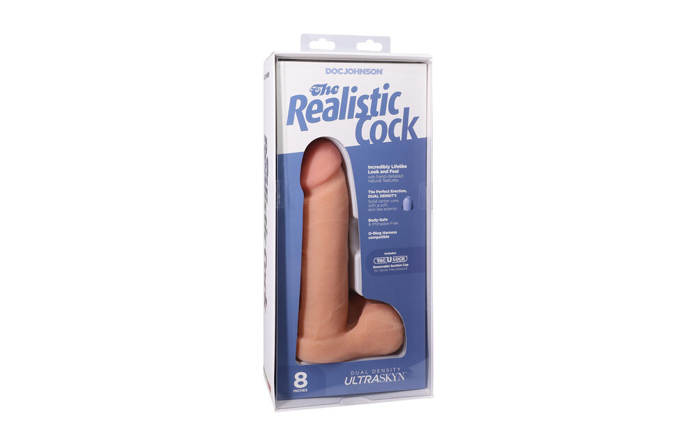 Realistic Cock ULTRASKYN 21 cm - Vac-U-Lock Suction Cup Vanilla