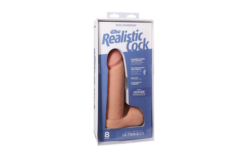 Realistische Cock met Ballen - Verwijderbare Vac-U-Lock Zuignap - ULTRASKYN - 8 / 21 cm - Vanille