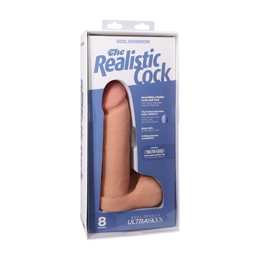 Realistische Cock met Ballen - Verwijderbare Vac-U-Lock Zuignap - ULTRASKYN - 8 / 21 cm - Vanille