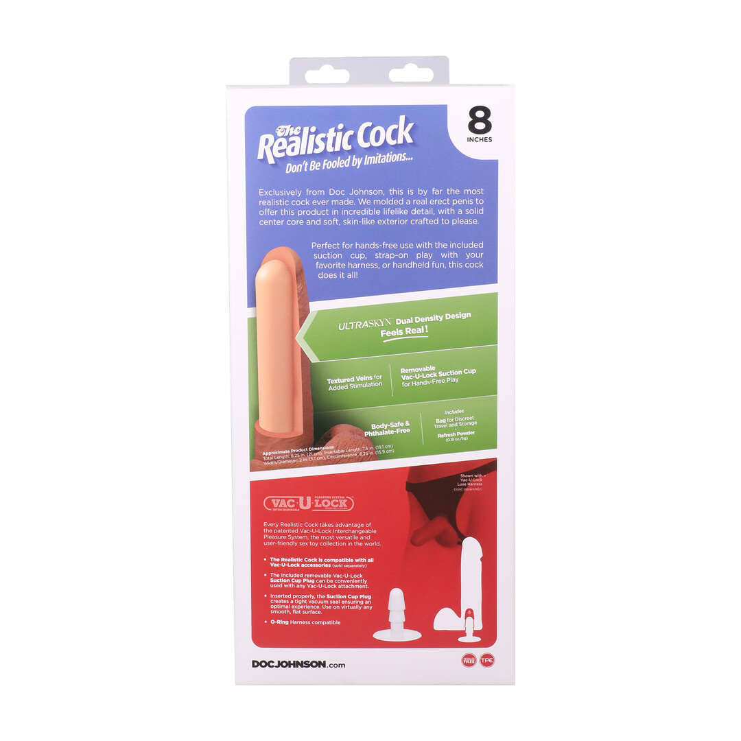 Realistic Cock ULTRASKYN 21 cm - Vac-U-Lock Suction Cup Vanilla