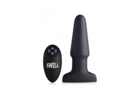 Inflatable Vibrating Silicone Butt Plug 17.9 cm - Pleasure