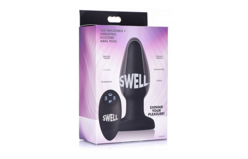 Opblaasbare Vibrerende Siliconen Buttplug 17,9 cm - Genot