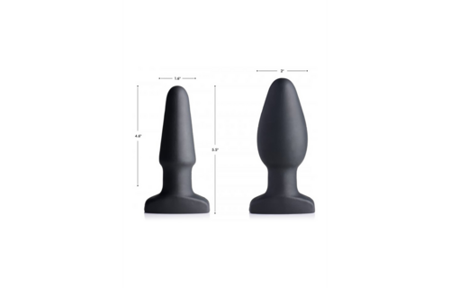 Inflatable Vibrating Silicone Butt Plug 17.9 cm - Pleasure