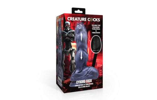 Cyborg Cock zilveren siliconen dildo – futuristisch genot