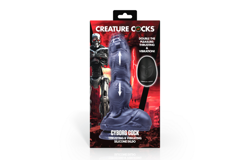 Cyborg Cock silberner Silikondildo – futuristisches Vergnügen