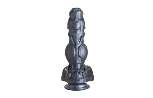 Cyborg Cock - Thrusting and Vibrating Silicone Dildo - Silver