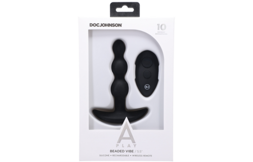 Beaded Vibe 13.7 cm - Silicone Anal Plug with Remote Control