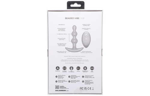 Beaded Vibe 13,7 cm - Siliconen Analplug met Afstandsbediening