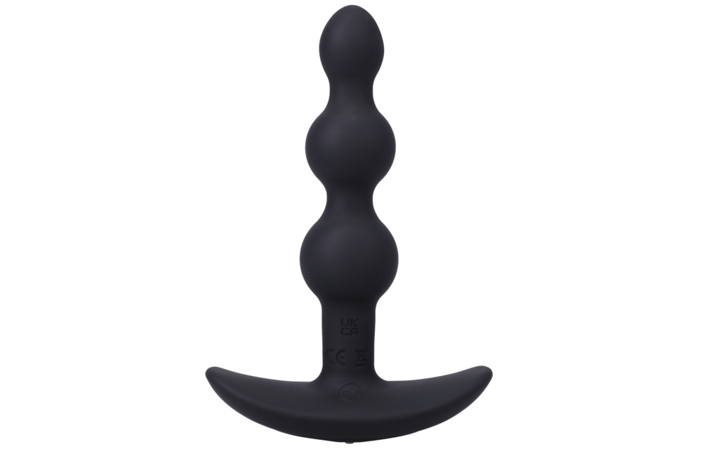 Beaded Vibe 13.7 cm - Silicone Anal Plug with Remote Control