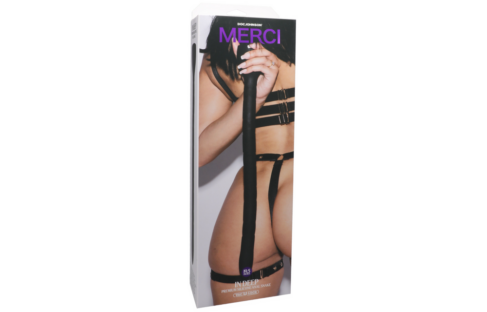 In Deep Siliconen Anale Slang 49,5 cm - Zwart & Premium