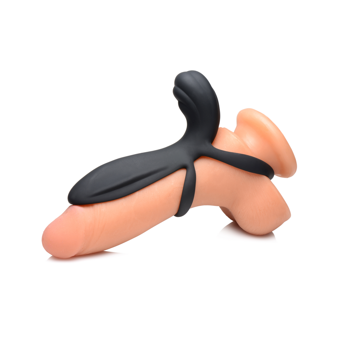 Silicone Vibrating Penis Sleeve with Remote Control
