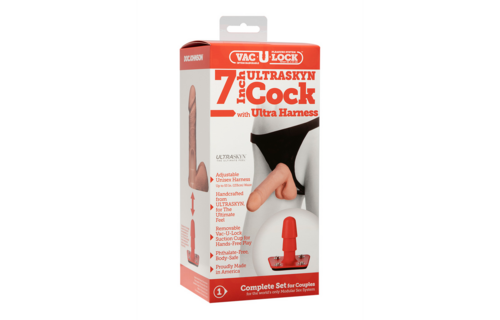 Ultraskyn Harness and Dildo 17.8 cm – Realistic Pleasure