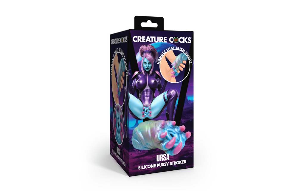 Ursa - Silicone Pussy Stroker - Blue/Purple