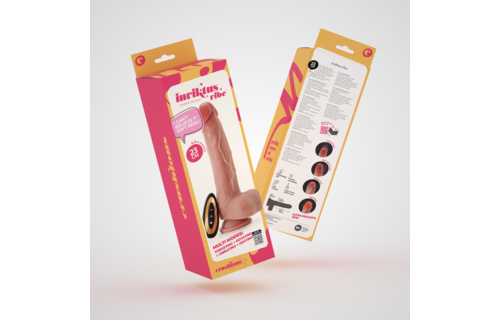 Inviktus Vibe - Vloeibare Siliconen Duwende Draaivibrator met Verwarming - 9 / 23 cm - Vleeskleur