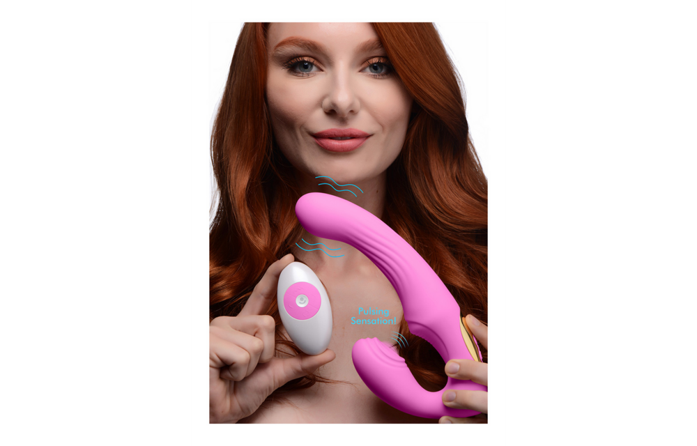 U-Pulse Silicone Strap-On with Pulsation & Vibration - XR Brands
