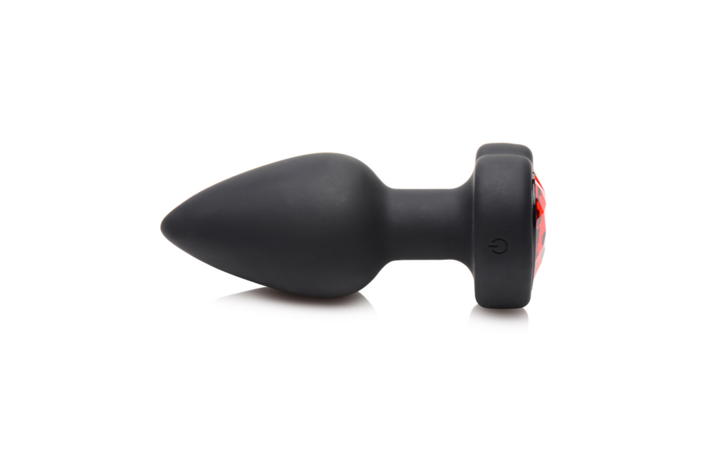 Siliconen Vibrerend Rood Hart 9,4 cm - Butt Plug Afstandsbediening