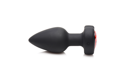 Silikon Vibrierendes rotes Herz 9,4 cm – Butt Plug Fernbedienung