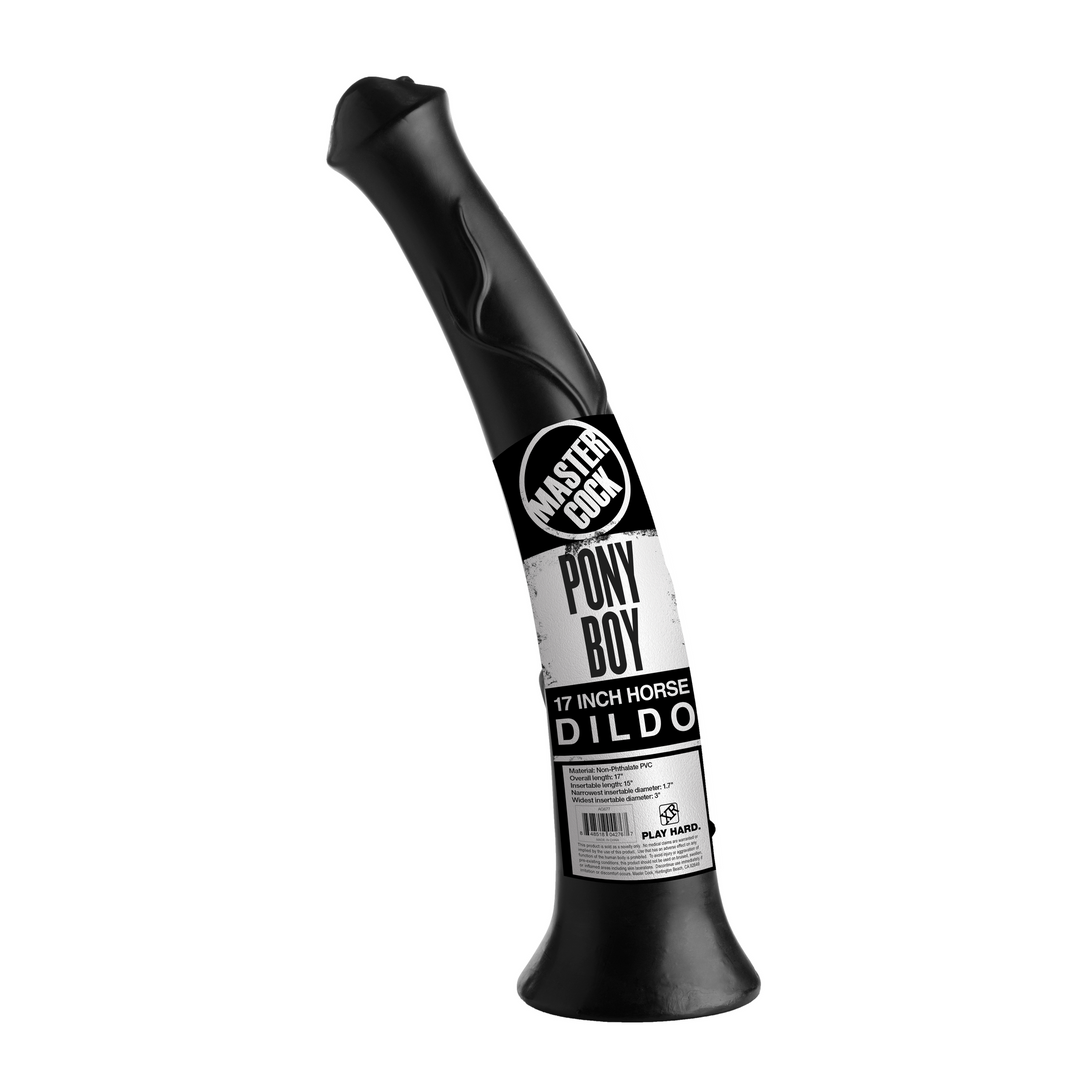 Pony Boy Horse Dildo - 17 inch - Zwart