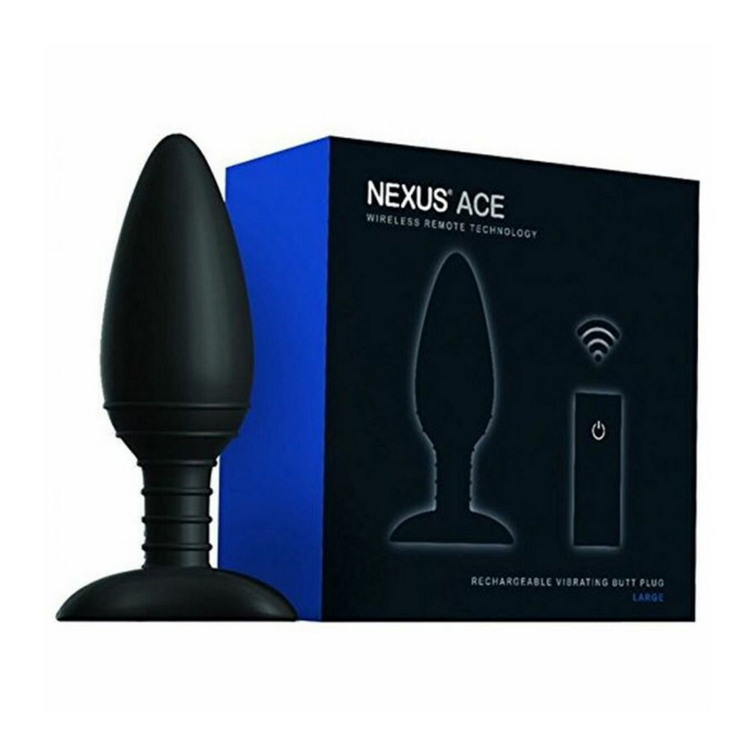 Ace Large 15 cm - Luxury vibrating butt plug with remote control