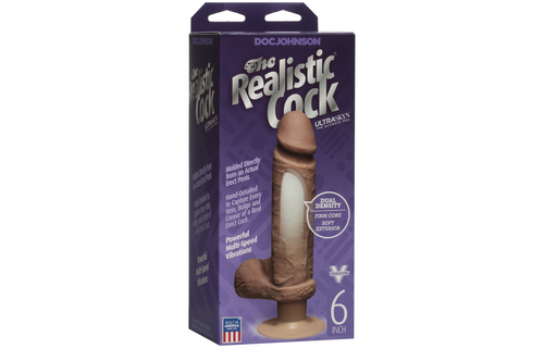 Vibrating ULTRASKYN Dildo - 6 / 15 cm