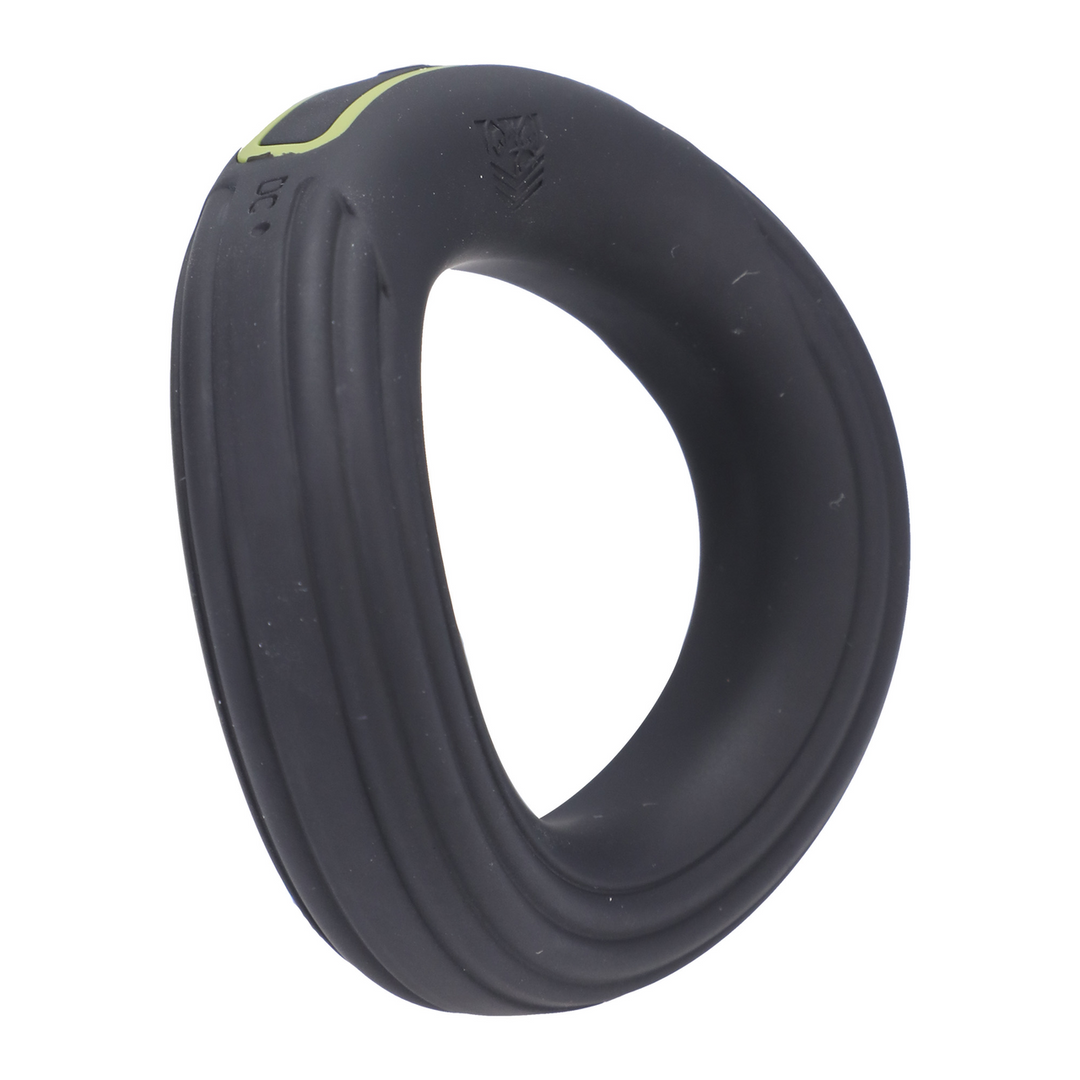 Rev Cock Throbber – Flexibler schwarzer vibrierender Cockring