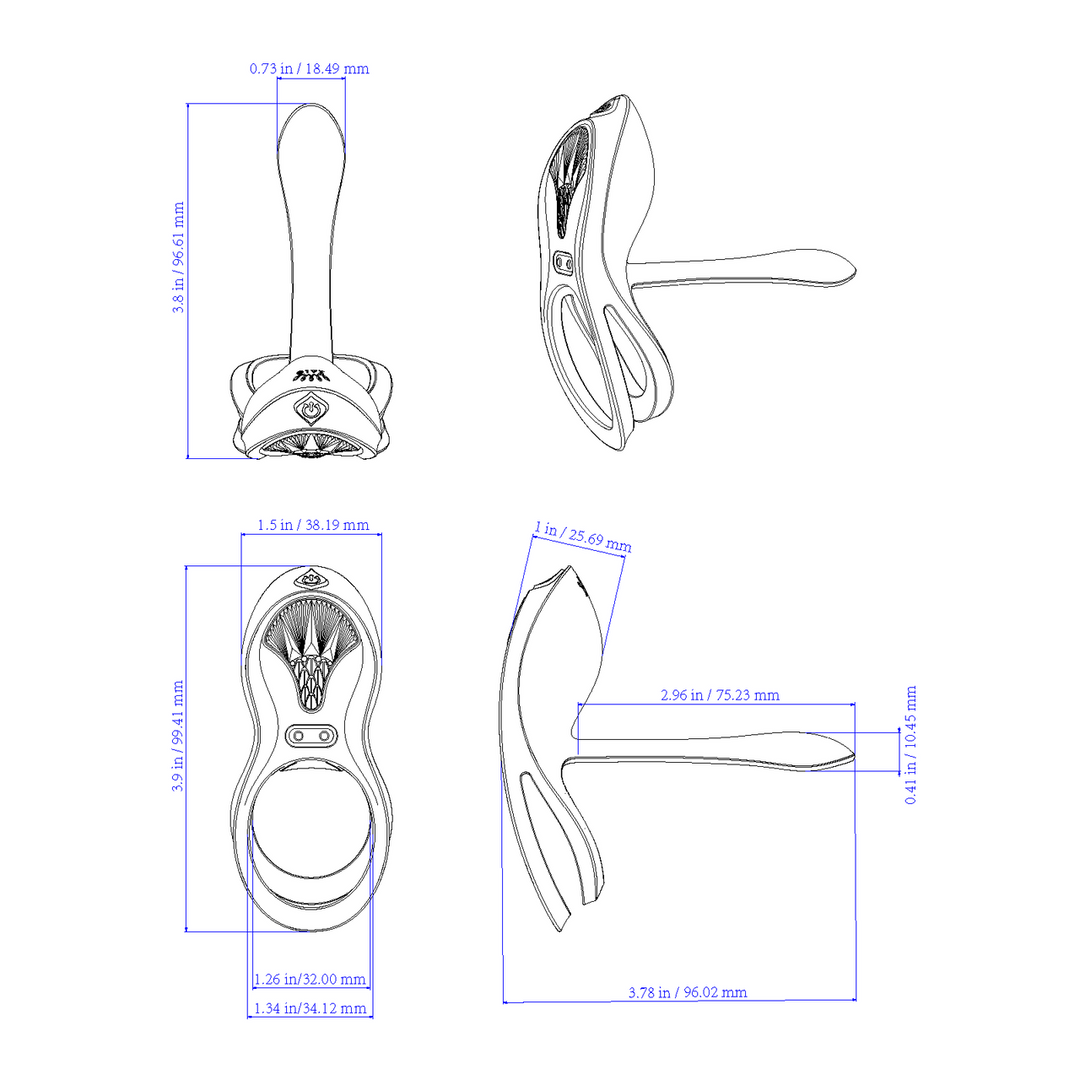 BAYEK Draagbare Vibrator Zalo – Krachtig & Ergonomisch Zwart