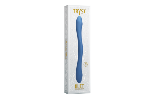 Duet - Doppelendiger Vibrator mit kabelloser Fernbedienung - Periwinkle