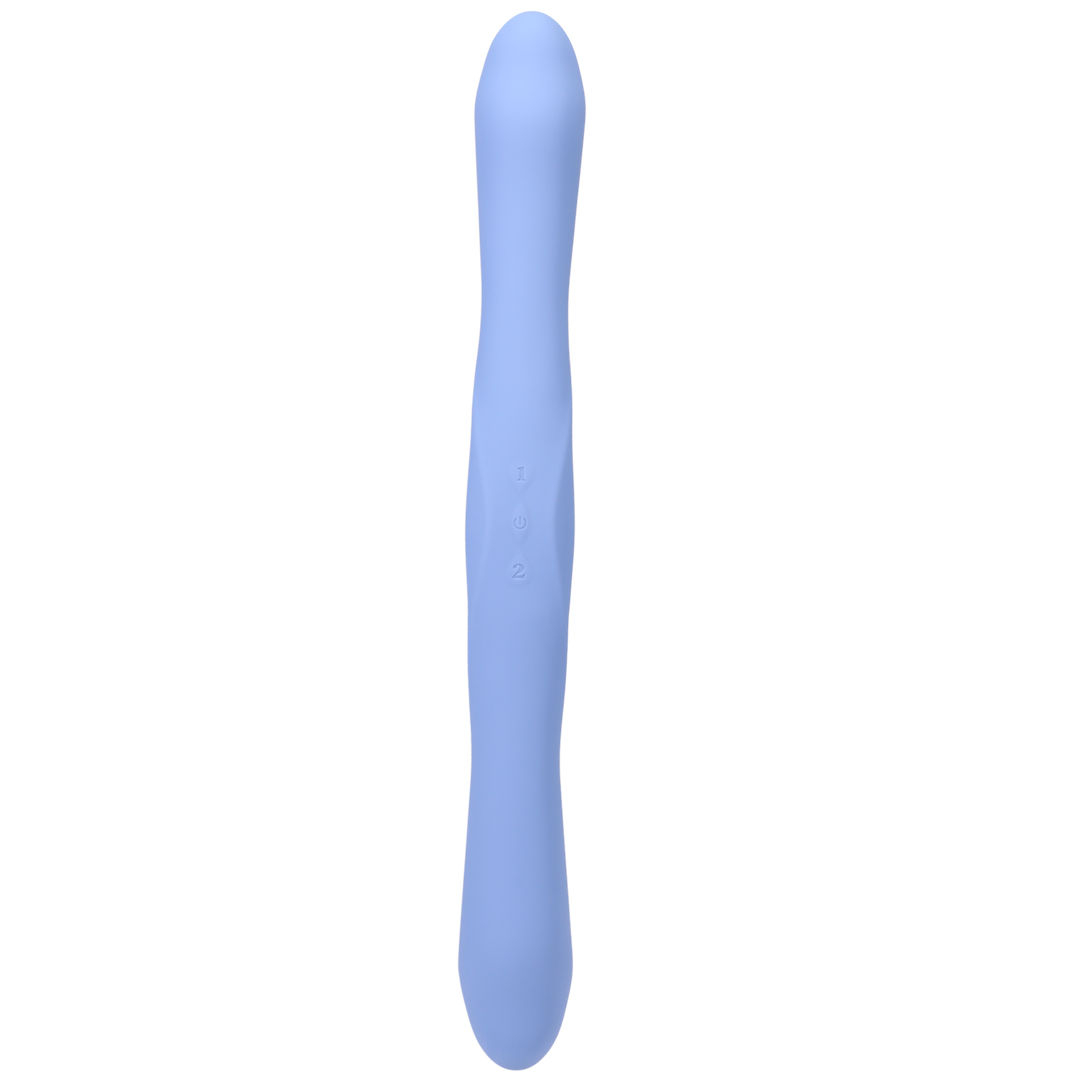 Duet - Doppelendiger Vibrator mit kabelloser Fernbedienung - Periwinkle