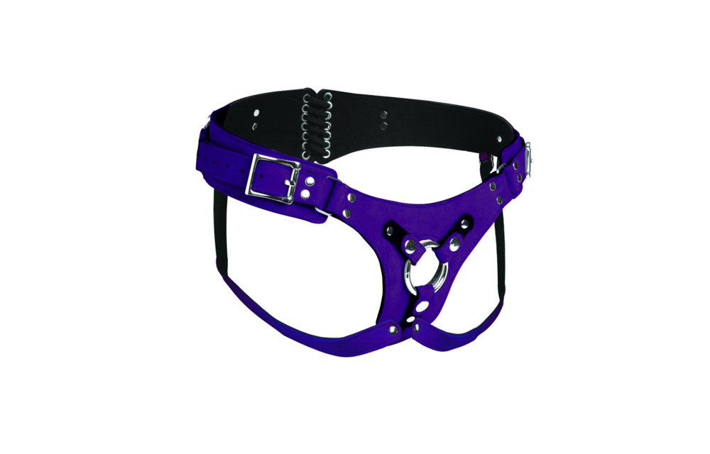 Bodice Deluxe Leather Corset Harness Purple 25 cm - Luxury & Comfort