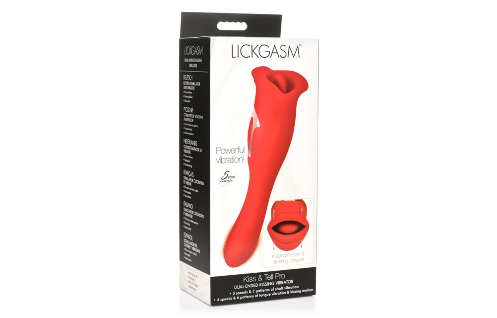 Kiss and Tell Pro Red - Luxury Double-Sided Kissing Vibrator