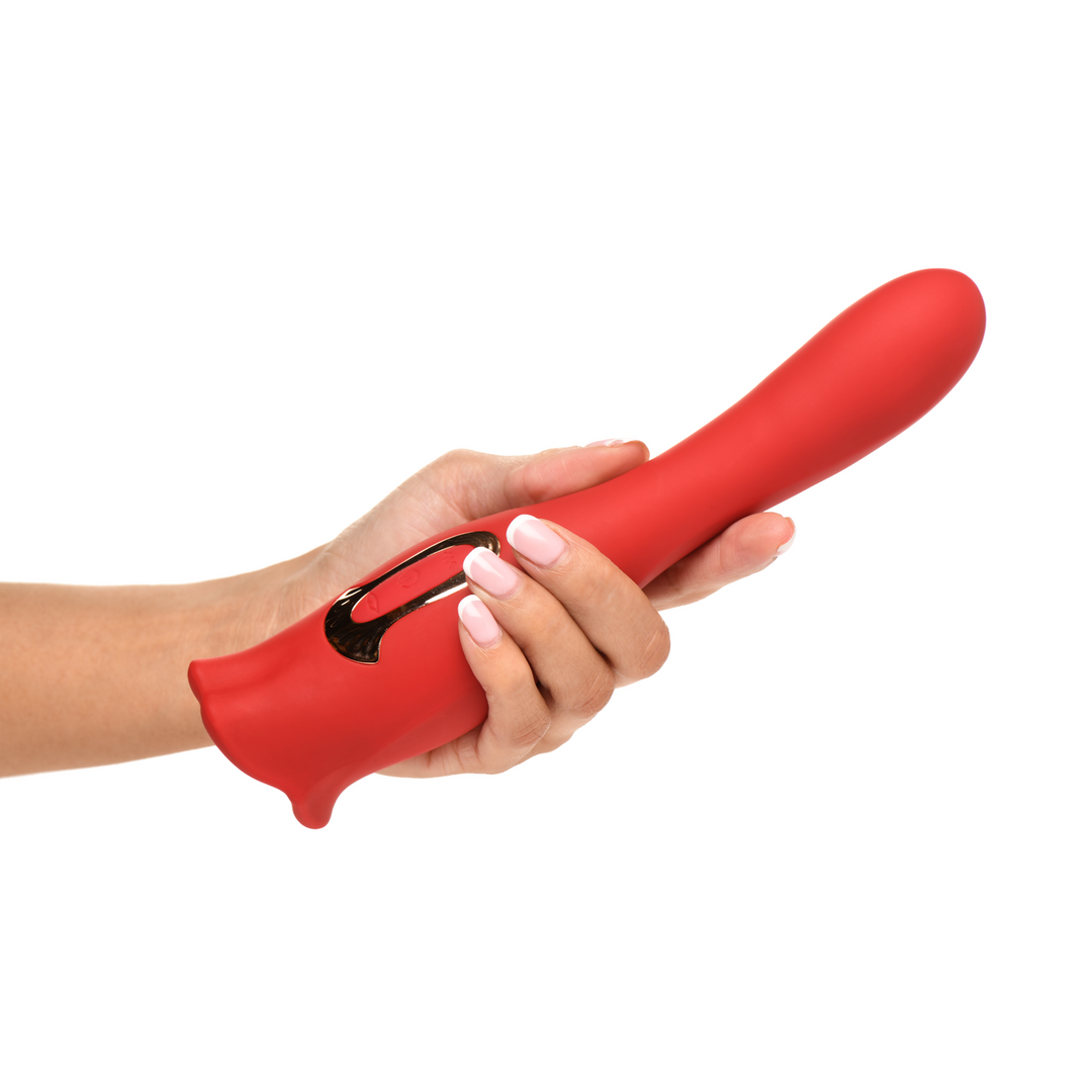 Kiss and Tell Pro Rood - Luxe Dubbelzijdige Kusvibrator