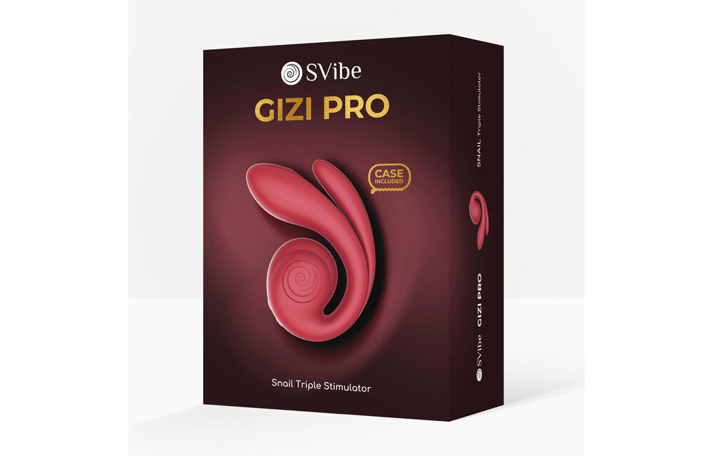 GIZI Pro Bordeaux 12 cm – Dreifach-Stimulator aus Silikon