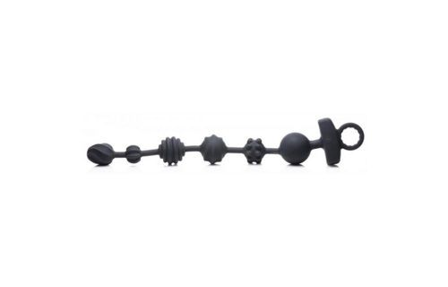 Dark Rattler 4.6 cm – Vibrating Silicone Anal Beads