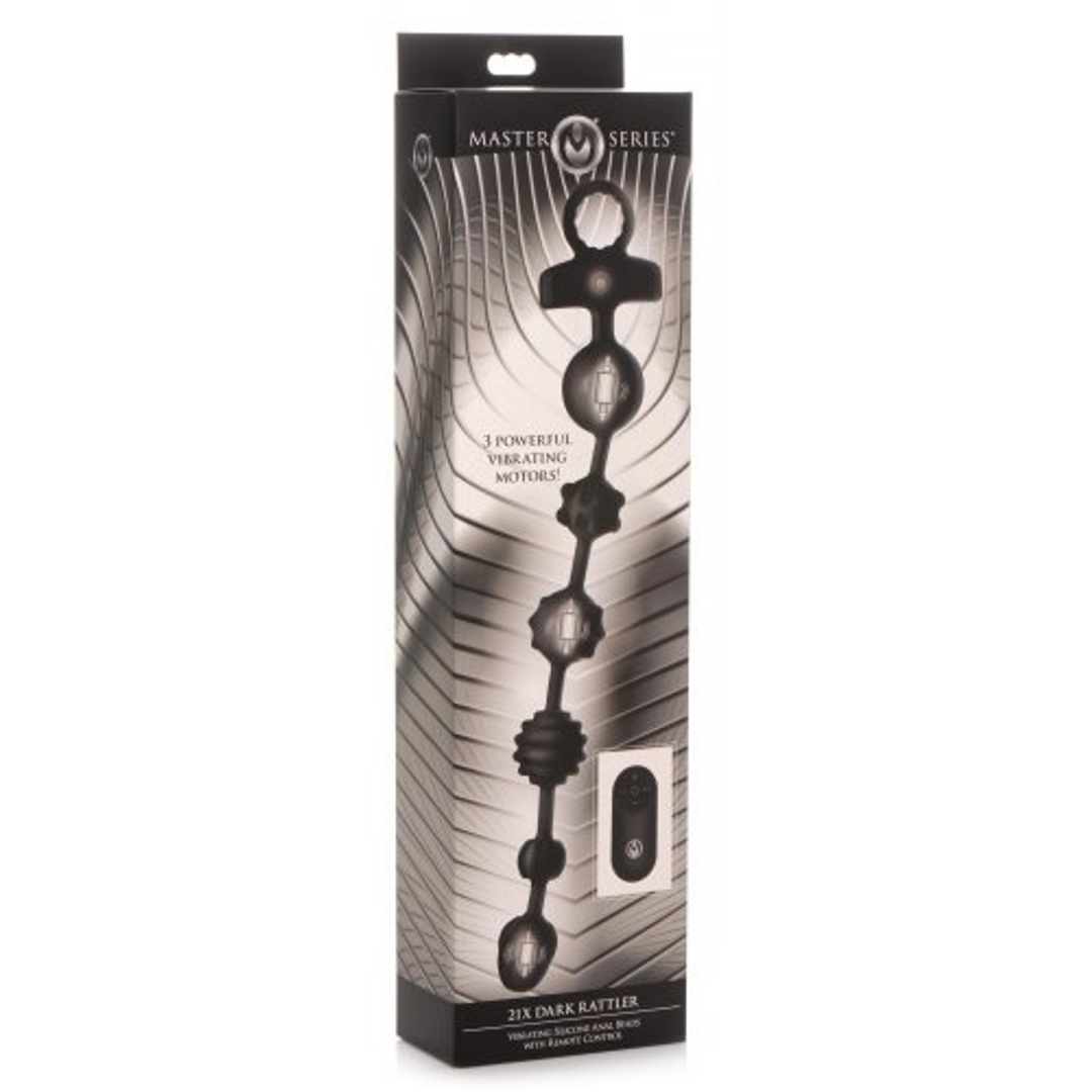 Dark Rattler 4,6 cm – Vibrierende Silikon-Analkugeln