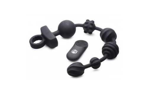 Dark Rattler 4,6 cm – Vibrierende Silikon-Analkugeln