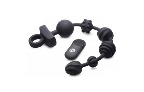 Donkere Rattler 4,6 cm – Vibrerende Siliconen Anale Ballen