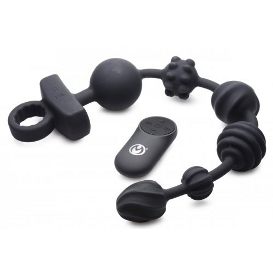 Donkere Rattler 4,6 cm – Vibrerende Siliconen Anale Ballen