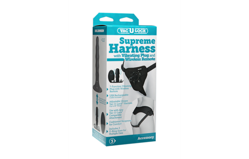 Supreme Harness 7,6 cm met Vibrerende Plug & Afstandsbediening