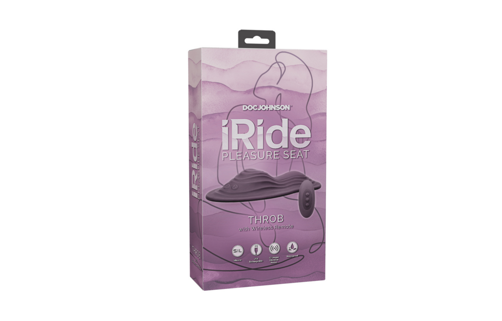 iRide Pleasure Seat Throb – Wiederaufladbar, kabellos & lila