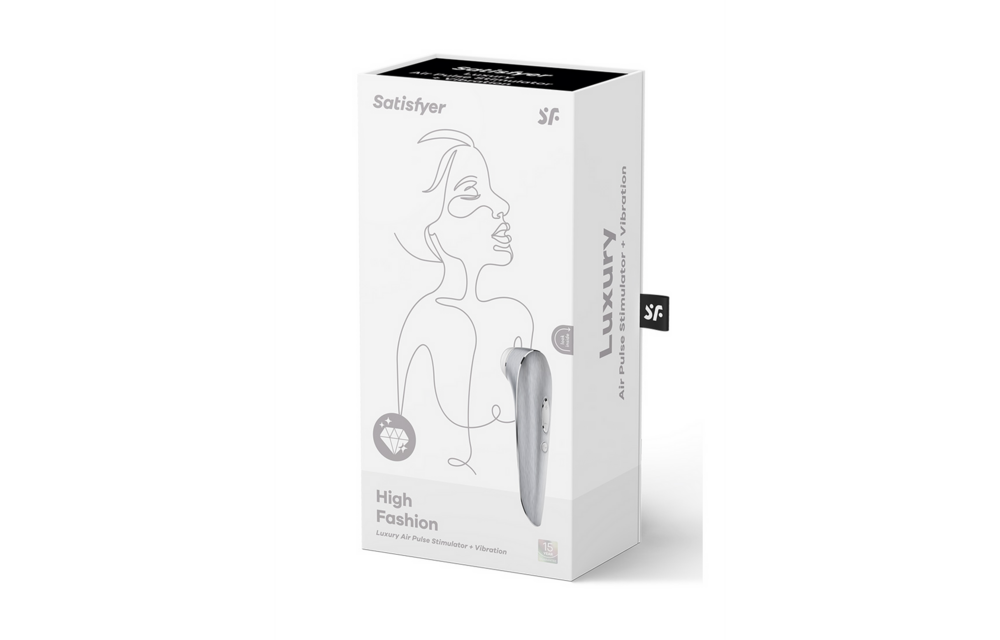 High Fashion - Air Pulse Stimulator and Vibration - Silver