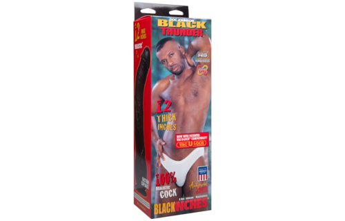 Zwarte Thunder Realistische Dildo 29 cm - Doc Johnson PVC