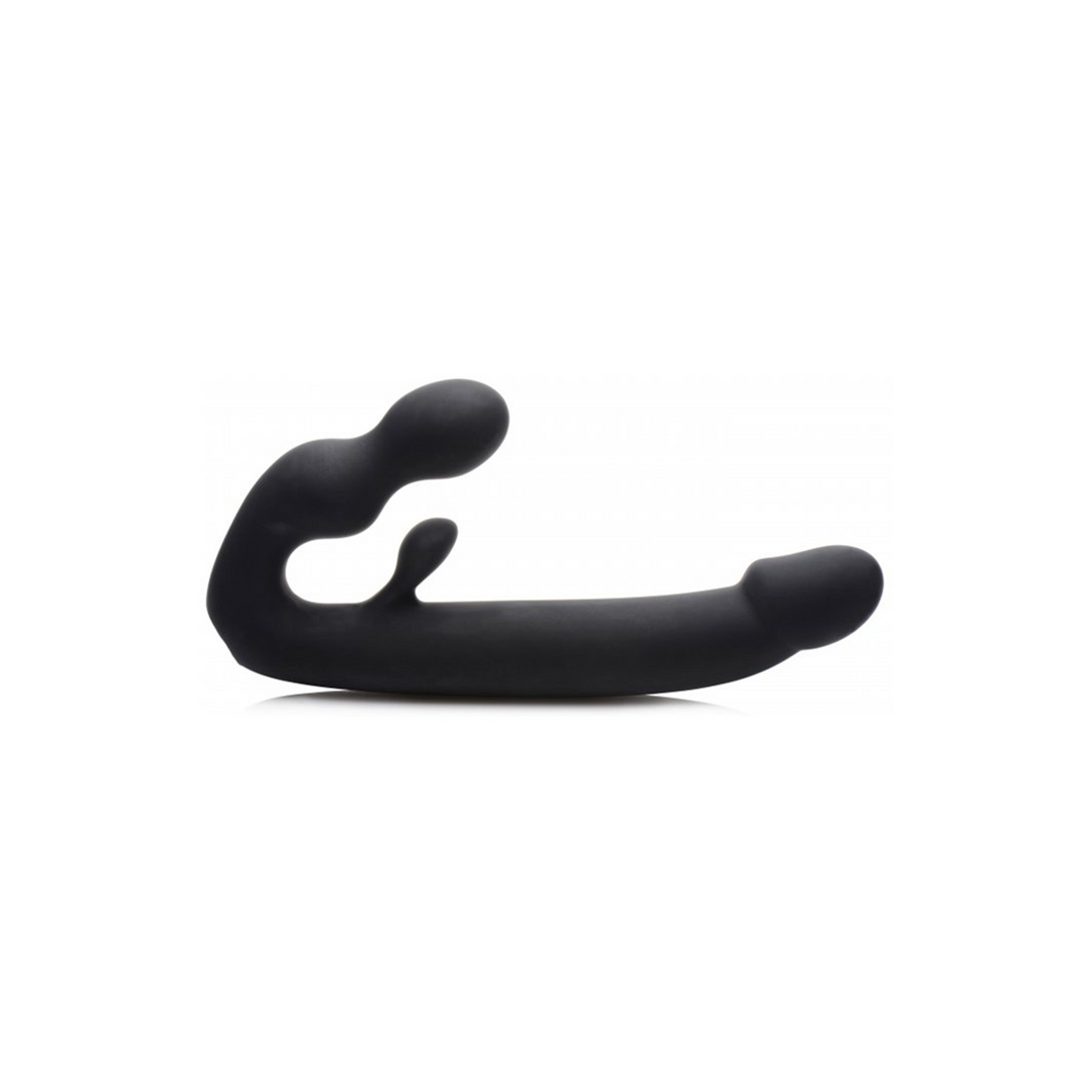 Tri-Volver Strapless Strap-On with 7 Vibrations – Rechargeable