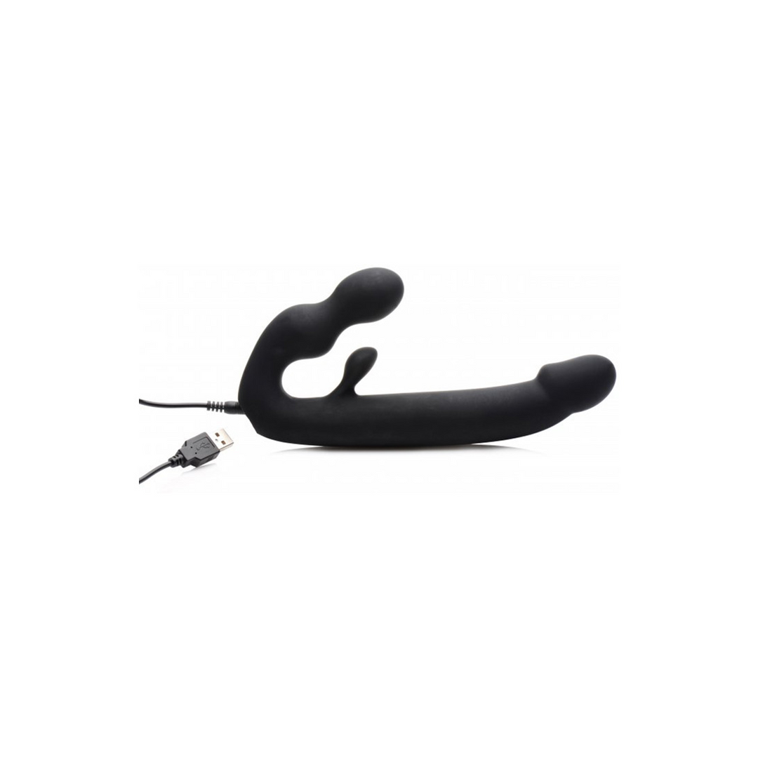 Tri-Volver Strapless Strap-On mit 7 Vibrationen – wiederaufladbar