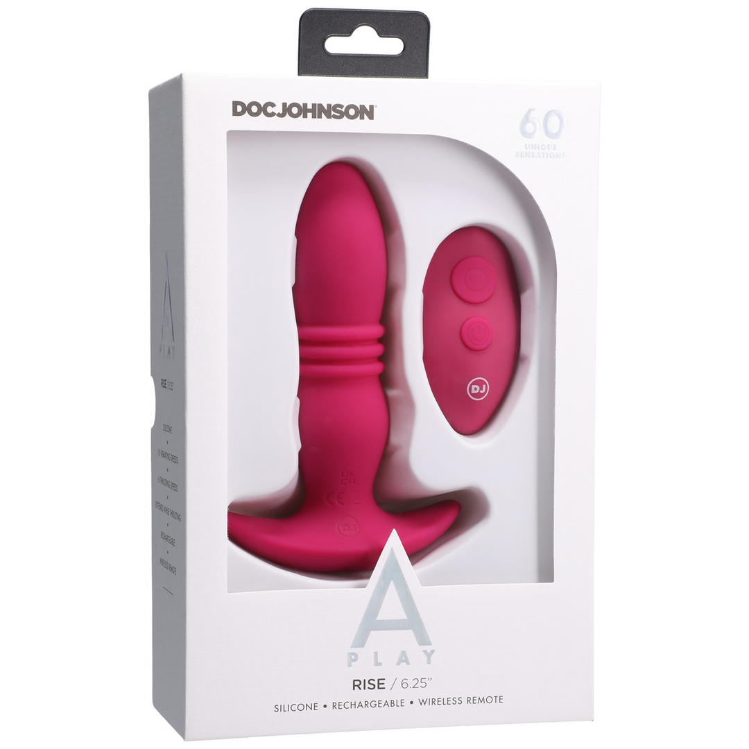 Rise Silicone Anale Plug 15,8 cm met Afstandsbediening | Doc Johnson