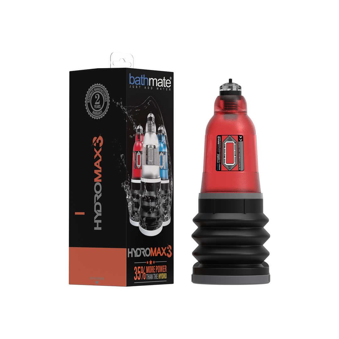 HydroMax3 Red - Powerful penis pump for up to 7.5 cm growth