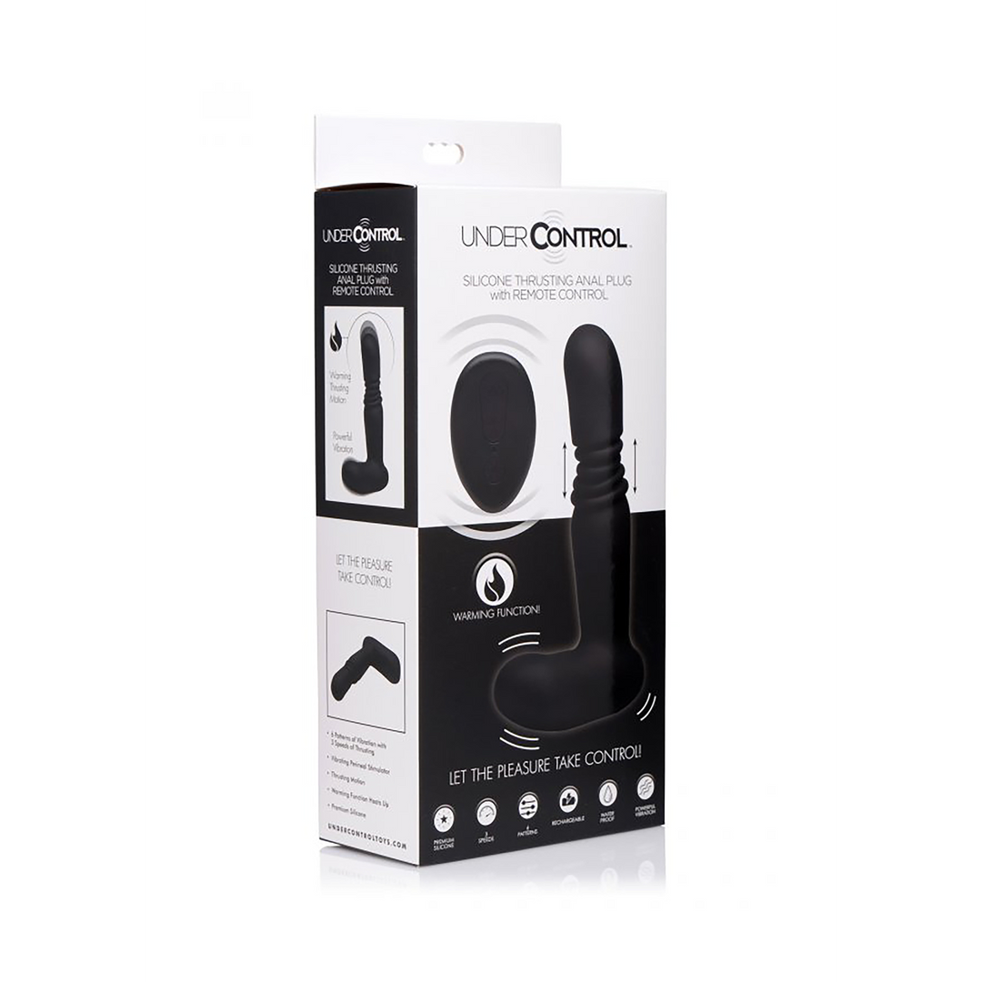 Silikon-Push-Analplug 9,4 cm mit Fernbedienung | XR