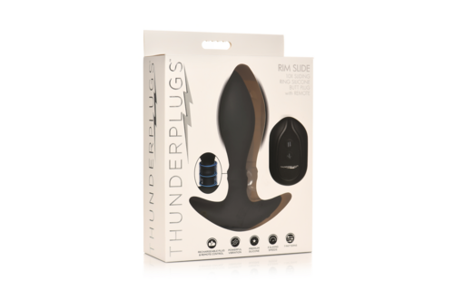 Rim Slide Sliding Ring Silicone Butt Plug 11 cm – Black