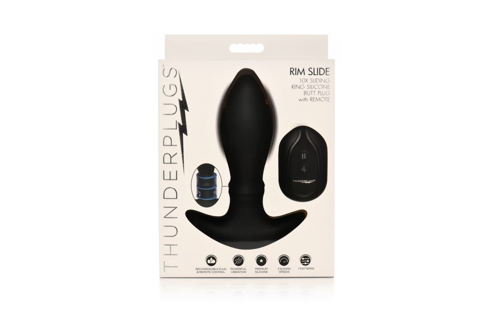 Rim Slide Schiebering Silikon-Buttplug 11 cm – Schwarz
