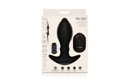 Rim Slide Sliding Ring Silicone Butt Plug 11 cm – Black
