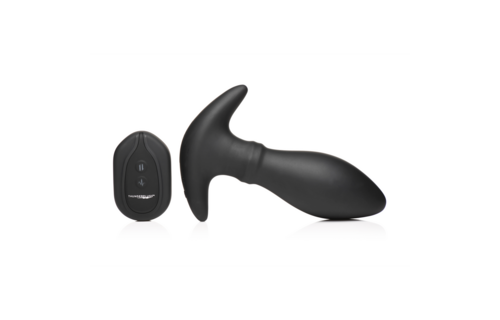 Rim Slide Schuifring Siliconen Buttplug 11 cm – Zwart